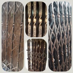 قیمت حفاظ درب اکاردئونی فلزی و حفاظ ضد سرقت ورودی آپارتمان برای درب آهنی ساختمان